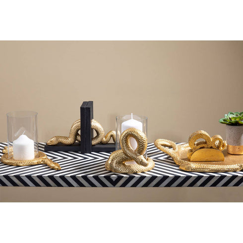 Serpant Gold Candle Holder